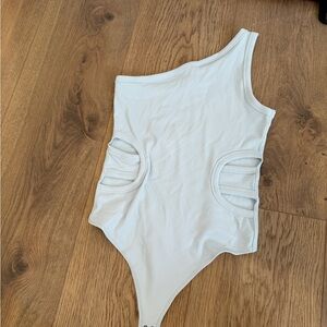 Abercrombie & Fitch Kids One Shoulder White Bodysuit